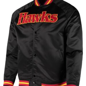 Atlanta Hawks Classic Rib Satin Varsity Jacket